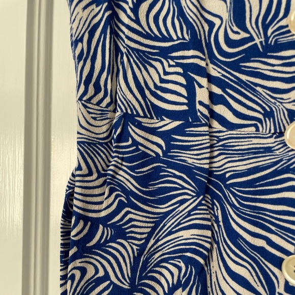 Aritzia Wilfred Blue Pattern Mini Shirt Dress - Picture 5 of 7